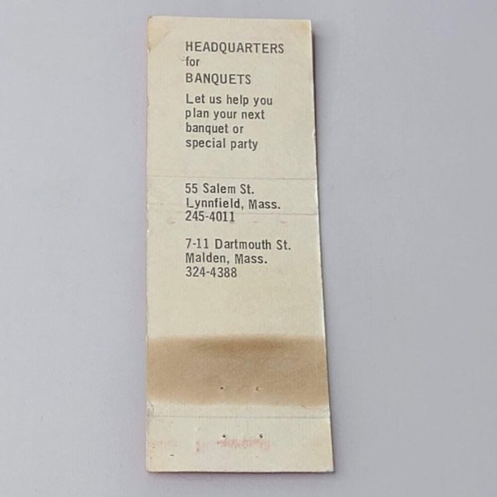 Matchbook Cover Kernwood Restaurant Malden Lynnfield MA Massachusetts - Picture 5 of 5